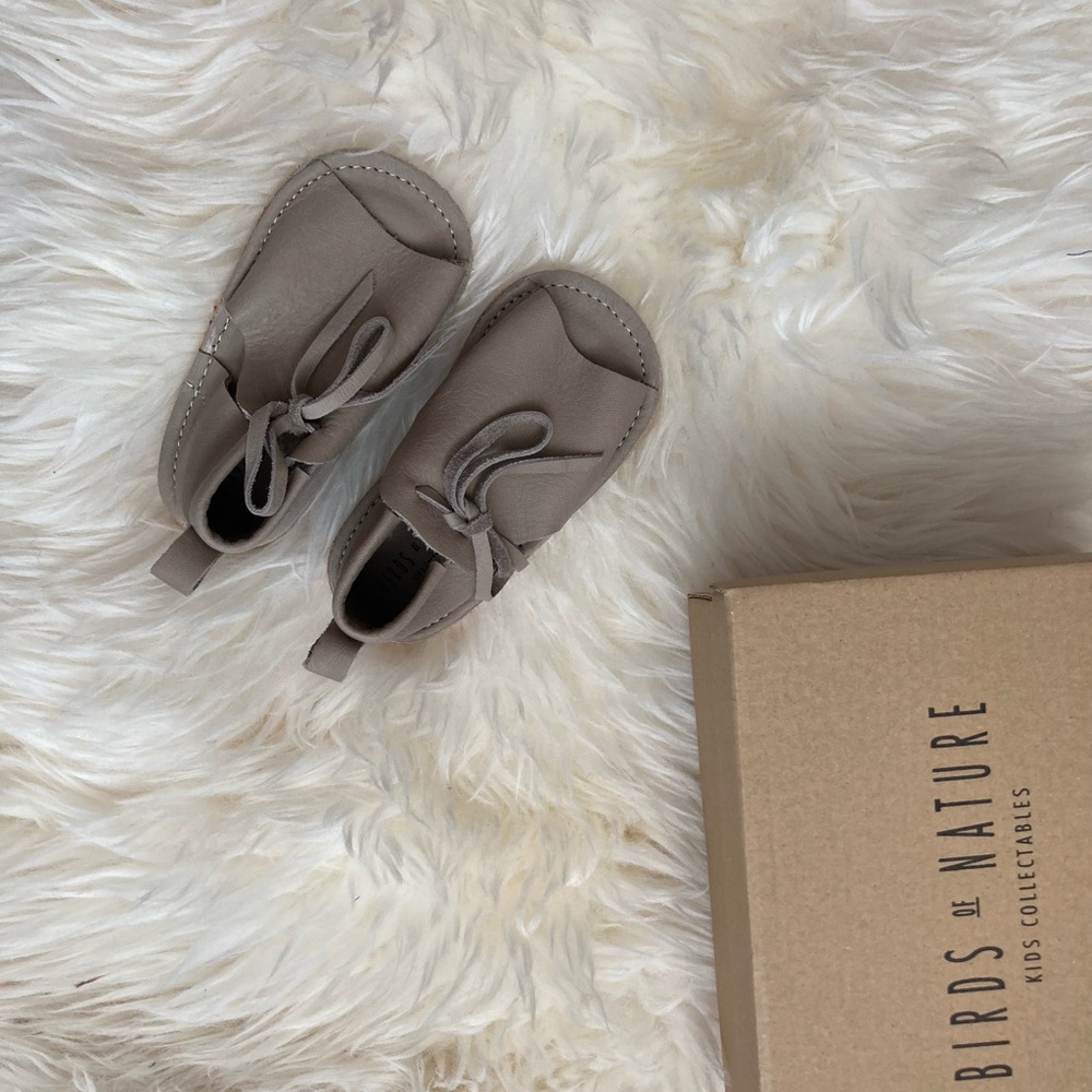 Article Taupe Baby Moccasin Shoes